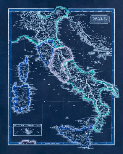 Italy Map Print