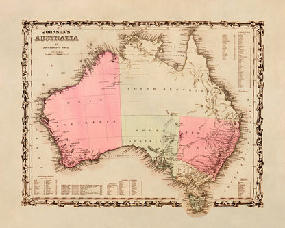 Australia Map Print