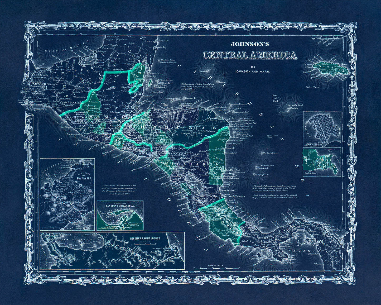 Central America Map Print