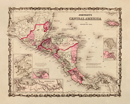 Central America Map Print