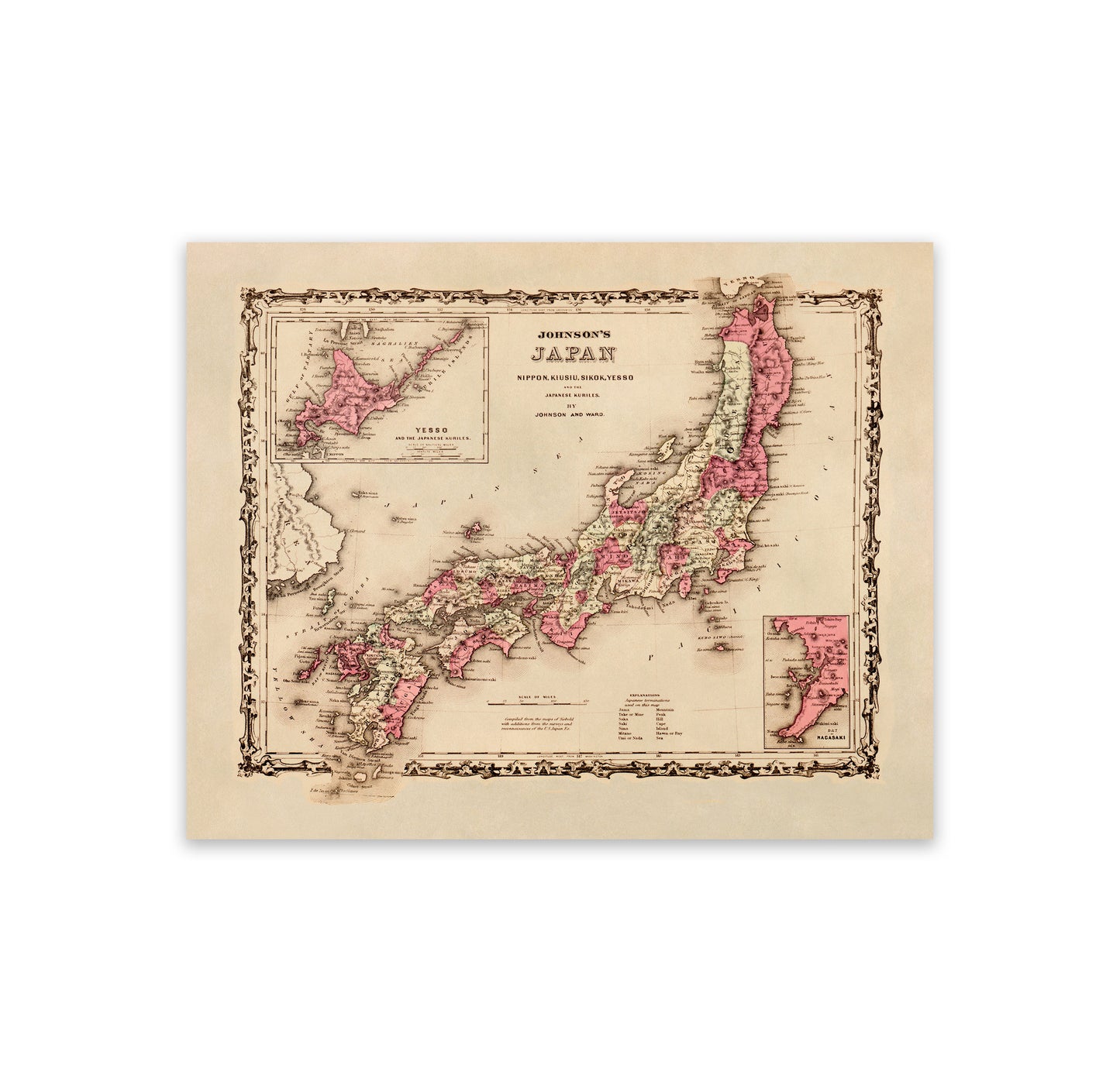 Japan Map Print