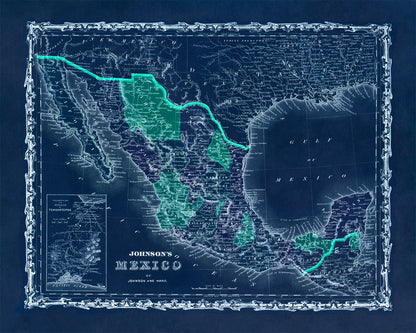 Mexico Map Print