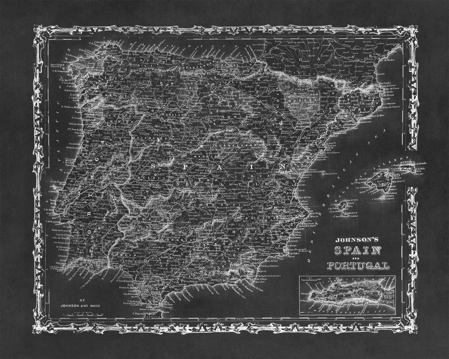 Spain Map Print