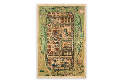 City of Jerusalem Map Print 1584