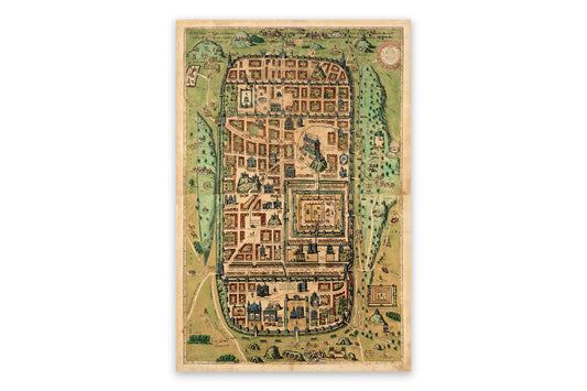 City of Jerusalem Map Print 1584