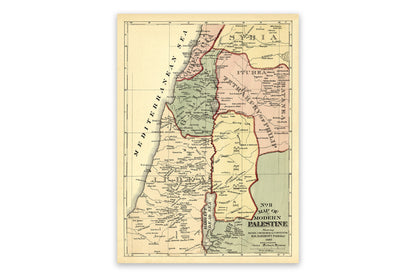 Palestine Map Print 1881