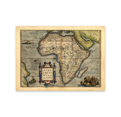 Ancient Africa Map Print 1570