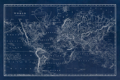 Mercator Projection World Map Print 1810